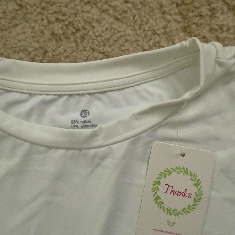 White Nylon Spandex Top